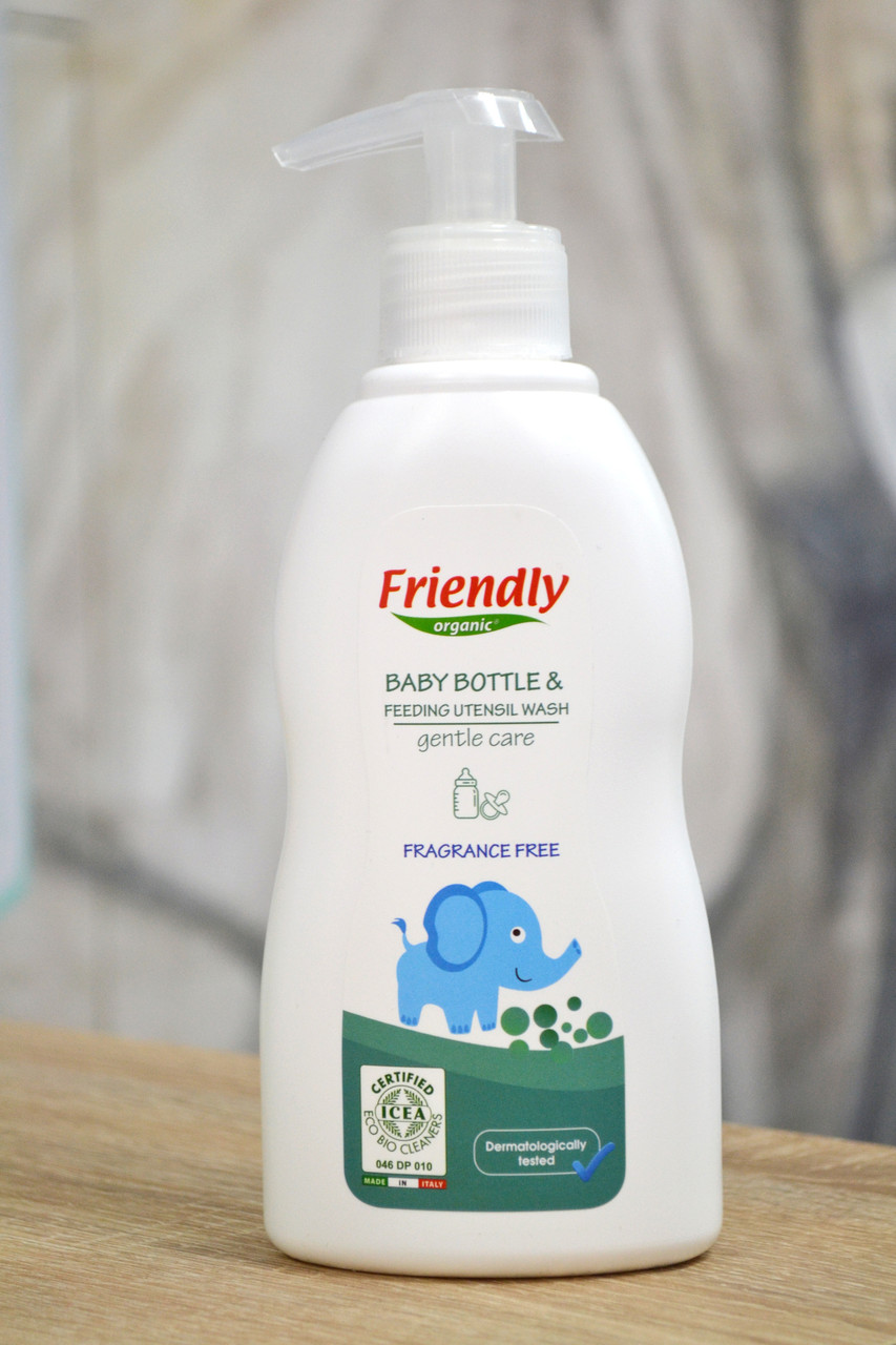 Органічний засіб для миття дитячого посуду та пустушок FRIENDLY ORGANIC без запаху, 300мл