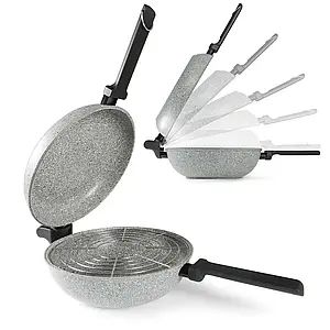 Подвійна сковорідка з решіткою Flonal Dura Induction Rocky Twins RKIWP2830 (28 см)