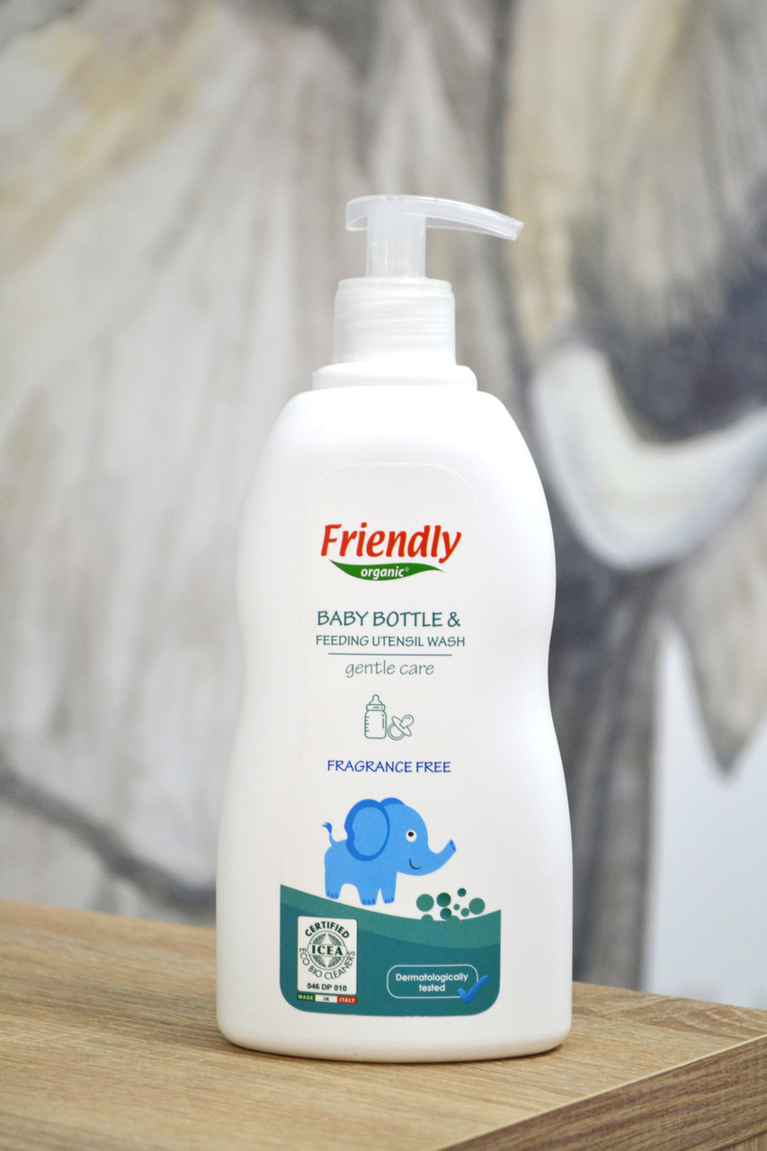 Засіб для миття дитячого посуду та пустушок FRIENDLY ORGANIC без запаху, 500мл, фото 1