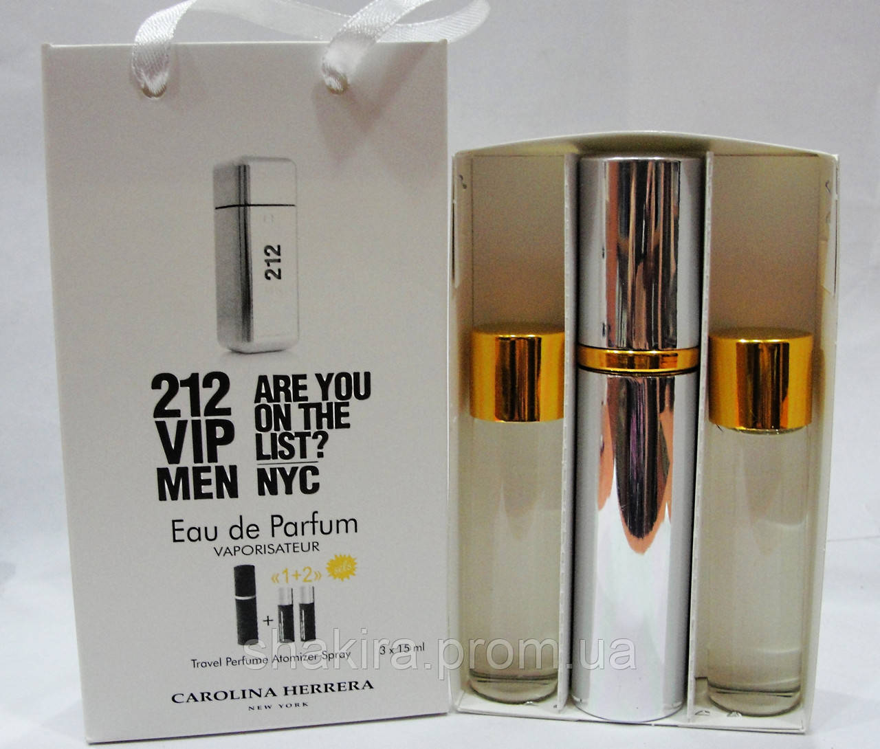 Парфуми набір для чоловіків Carolina Herrera 212 VIP Men (кароліна хрера 212 віп мен)45 мл