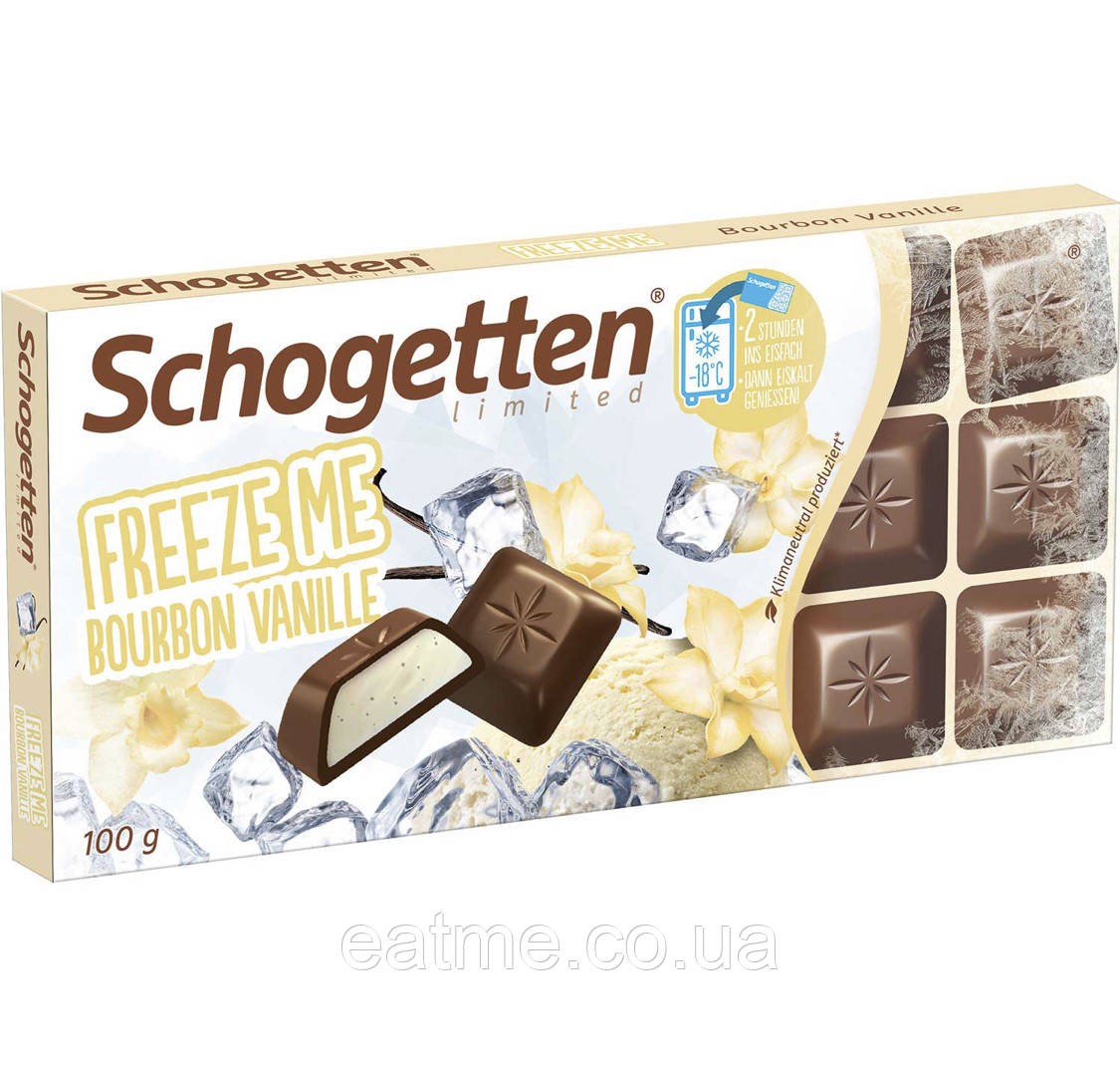 Schogetten Freeze Me Bourbon Vanilla Молочний шоколад з ванільно-кремовою начинкою 100g