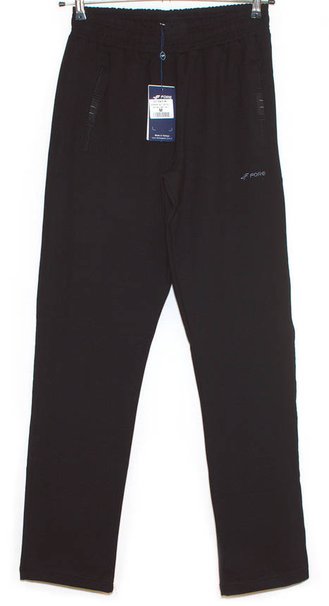 Спортивні штани чоловічі чорні Fore 1204 M,L,XL,XXL,3XL, фото 2