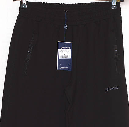 Спортивні штани чоловічі чорні Fore 1204 M,L,XL,XXL,3XL, фото 3