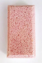 Педикюрная пемза Siliglass Double Action Pink S size 75x40x20 мм, (Іспанія)