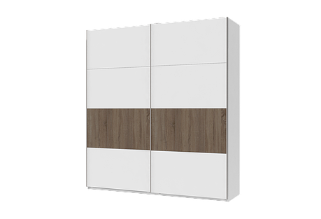 Шафа купе G-Caiser Doros Білий / Білий вставка Трюфель 2 ДСП 220х60х240 (42003003), фото 1