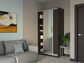 Шафа купе Сіті Лайт Doros Венге 1 ДСП / 1 Дзеркало 120х60х225 (240042), фото 5