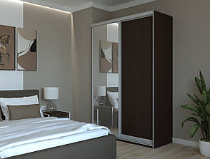 Шафа купе Сіті Лайт Doros Венге 1 ДСП / 1 Дзеркало 150х60х225 (240108), фото 4