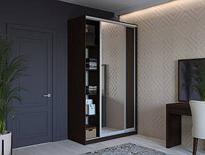 Шафа купе Сіті 24 Doros Венге 1 ДСП / 1 Дзеркало 140х60х240 (220002), фото 4