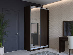 Шафа купе Сіті 24 Doros Венге 1 ДСП / 1 Дзеркало 140х60х240 (220002), фото 5