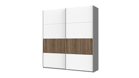 Шафа купе G-Caiser Doros Антрацит / Білий вставка Трюфель 2 ДСП 220х60х240 (42001011), фото 1