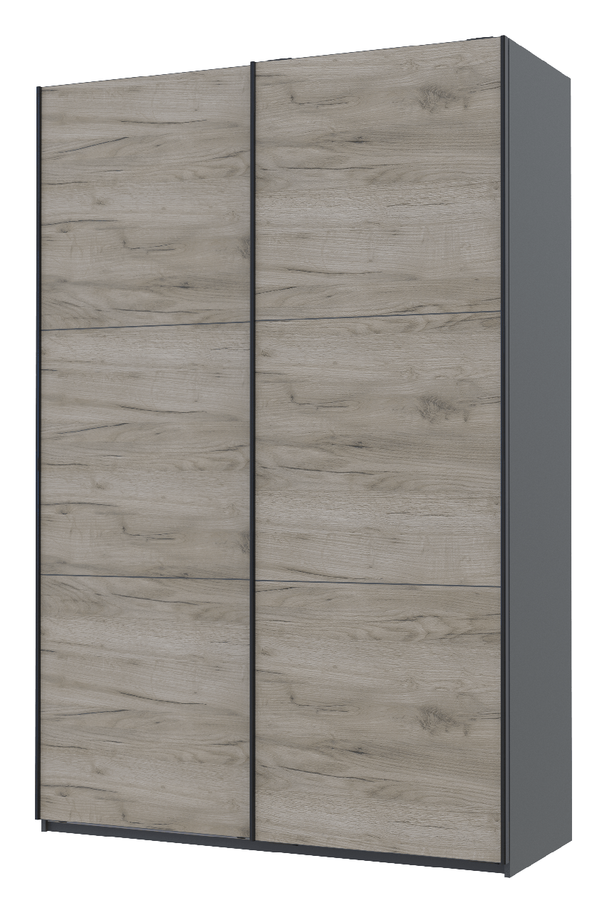 Шафа купе Doros G-Caiser Графіт / Дуб Крафт Сірий 2 ДСП / 3 частини 160х60х240 (42005022)