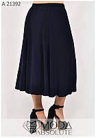 Женская расклешенная юбка. Цвет синий. Р-ры: 50,52,54,56,58\\ 60,62,64,66,68,70 (+ 50 грн)