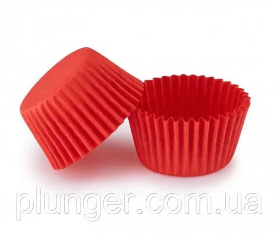 Тарталетка паперова для цукерок, d=30мм. h=24мм Червона, фото 1