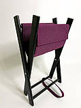 Підставка для сумки, чорний каркас із фіолетовим текстилем, фото 3