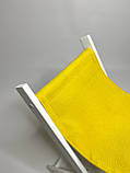 Підставка для сумки, білий каркас із велюровим жовтим текстилем, фото 2