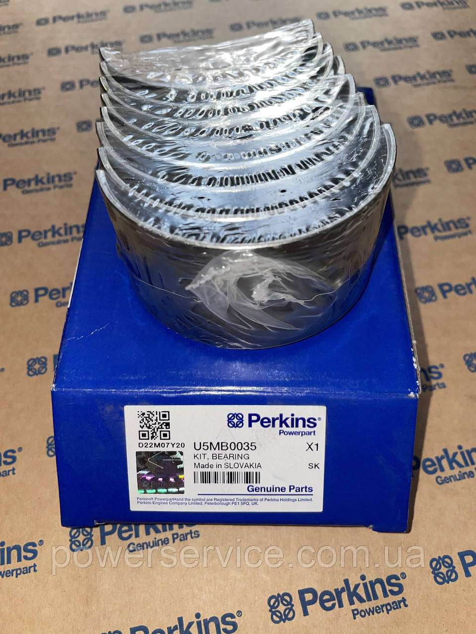 Комплект корінних вкладок U5MB0035 Perkins, Перкінс, Перквінс
