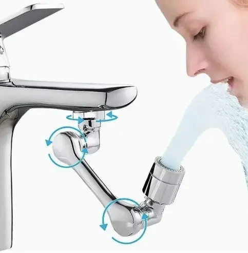 Насадка Faucet splash head аератор для змішувача Поворотна головка на 1080 градусів із 2 режимами Пластик ф