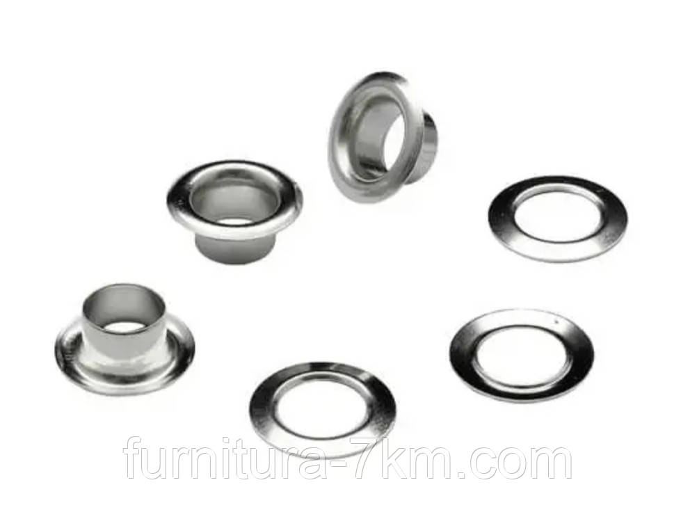 Люверс (Туреччина), нікель ( срібло), розмір "1" (3,5 мм), паковання/5000 шт., фото 1