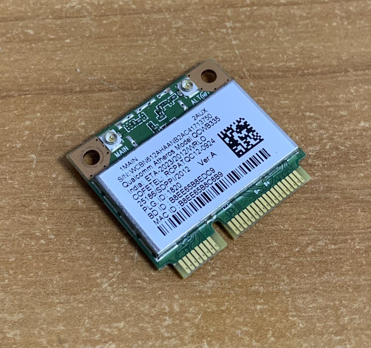 Б/У Wi-Fi модуль Qualcomm Atheros QCWB335, Packard Bell TE69BM