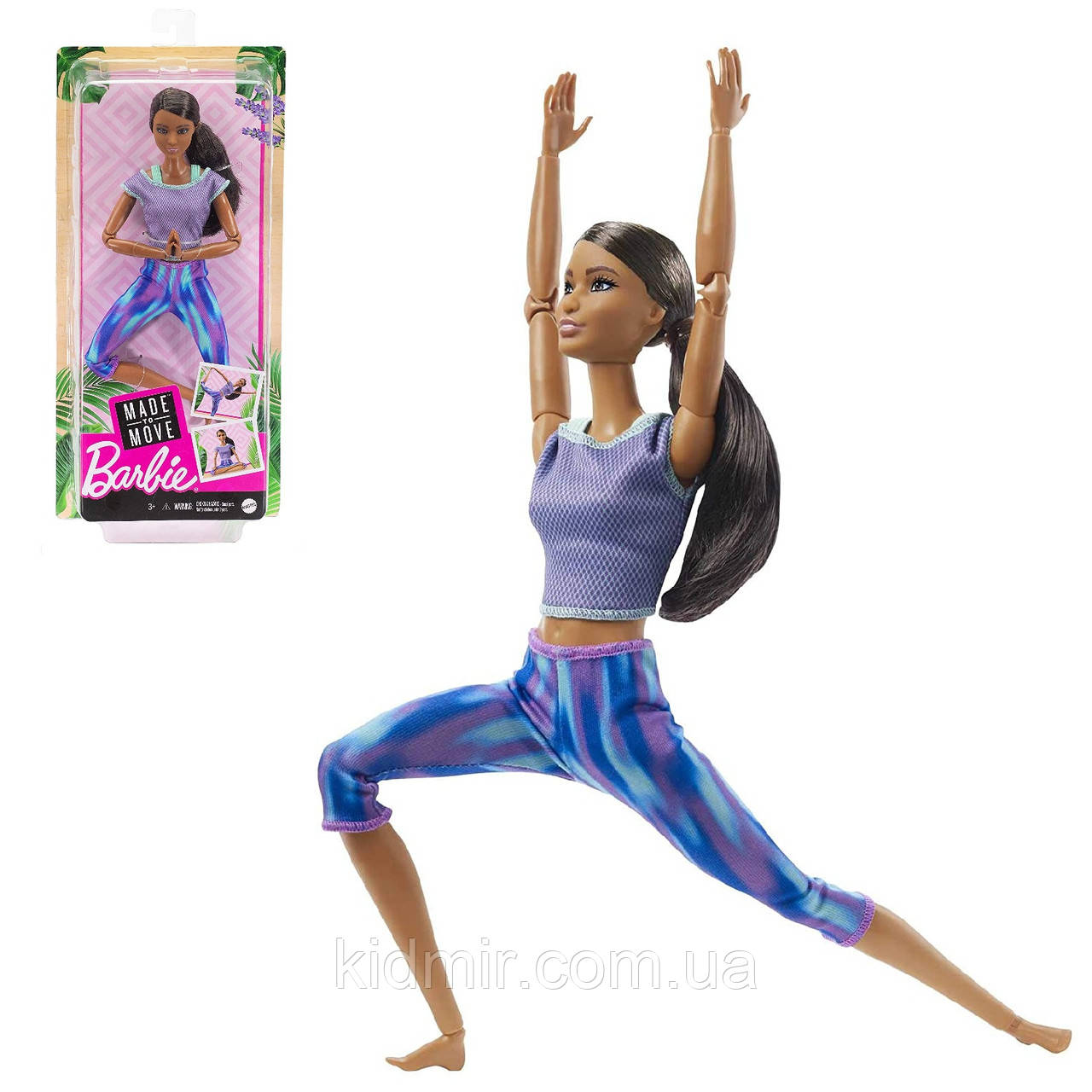 Barbie Made to Move GXF06 Лялька Барбі Рухайся як Я Йога