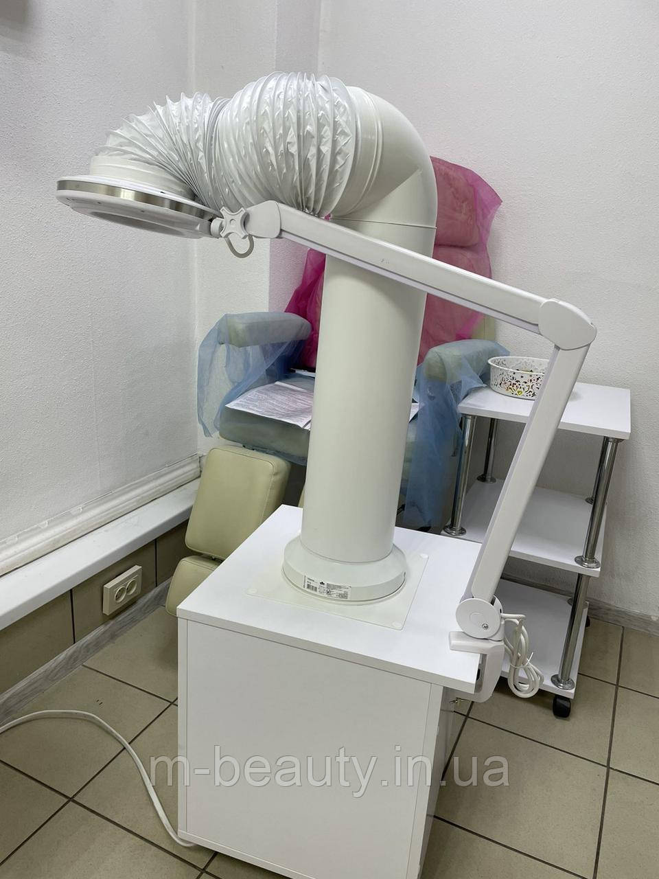 Витяжка для педикюру манікюру TURBO професійна манікюрна витяжка для педикюру з LED лампою пересувна, фото 1