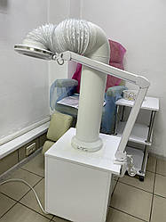 Витяжка для педикюру манікюру TURBO професійна манікюрна витяжка для педикюру з LED лампою пересувна