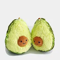 Детская игрушка обнимашка Авокадо 30 см Зеленое, Мягкая Игрушка Половинка Авокадо