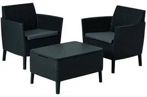 Комплект садових меблів Salemo balcony set пластик Сірий (Time EcoTM)