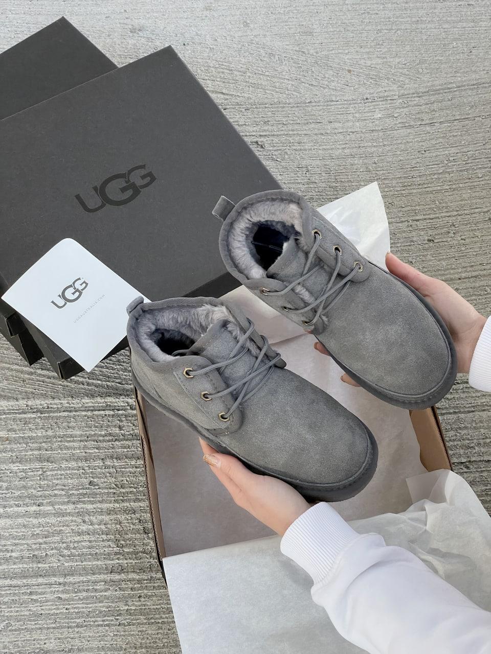 Жіночі черевики UGG Neumel Suede Boots Dark Fawn Gray 3236