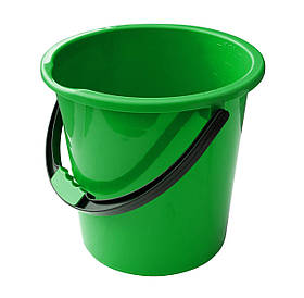 Відро пластикове 10 літрів "Комфорт" зелене Ø 27.5 см h=27 см (Горизонт)