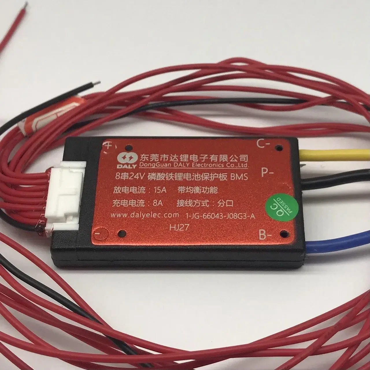 Модуль захисту/балансування DALY BMS Lifepo4 8S 24В 40A водозахищений, фото 1