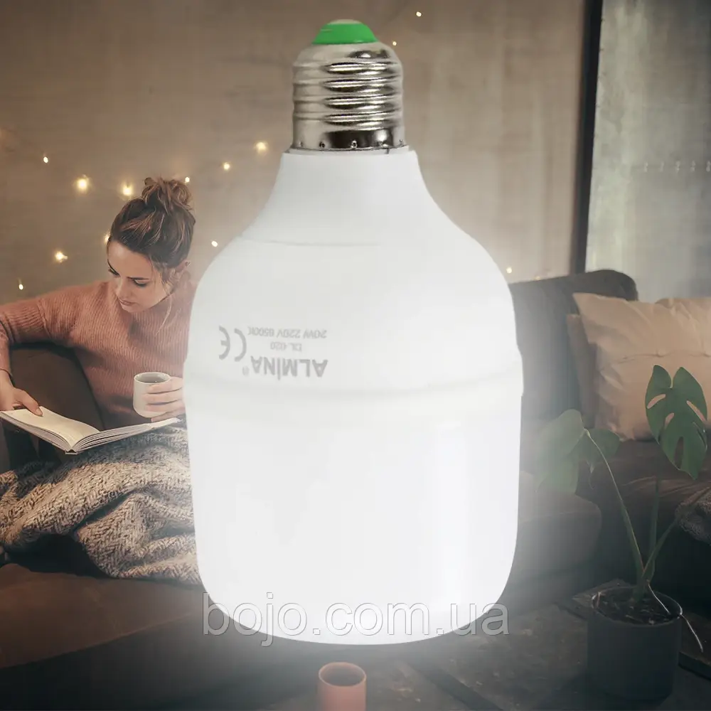 Аварійна акумуляторна лампочка Almina DL-020 LED 20 Вт