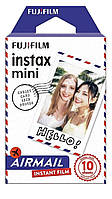 Фотобумага Fujifilm INSTAX AIRMAIL картридж для Instax mini 8, 9, 11, 12, 40, 50s, 70, 90, 25s, liplay, evo,