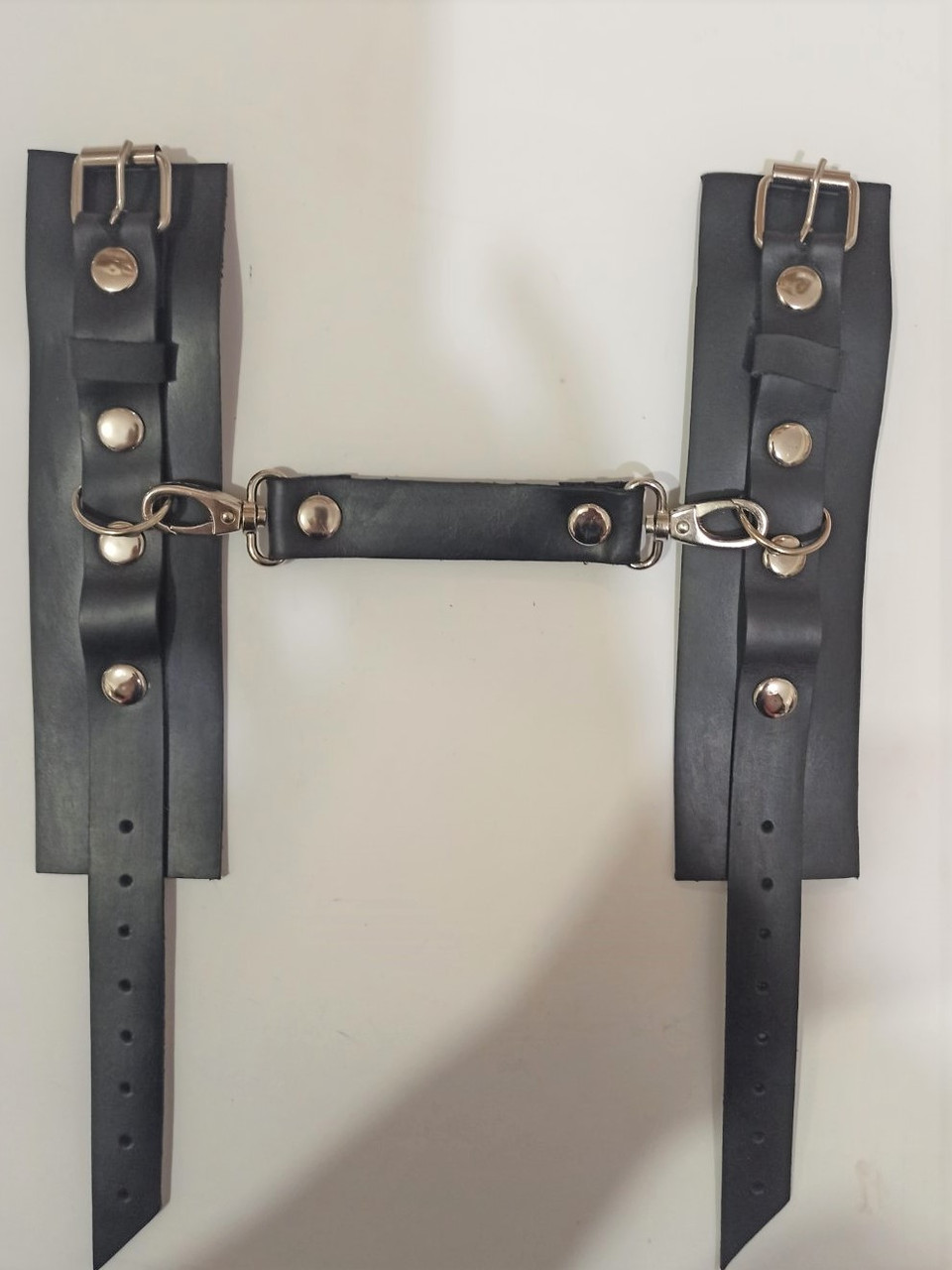 Преміумнаручники з натуральної шкіри Soft Skin BDSM Desire чорний, фото 1