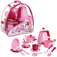 Игрушечная посуда розовая 39 предмета
