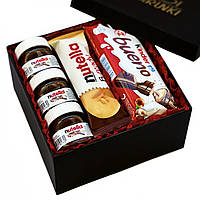 Подарочный набор YourGifts бокс со сладостями для девушки, для парня Nutella mini, Bueno