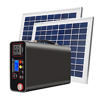 Инвертор аккумуляторный/зарядная станция EP-3018-300W 12V/18Ah + солнечная панель 18W | Повербанк