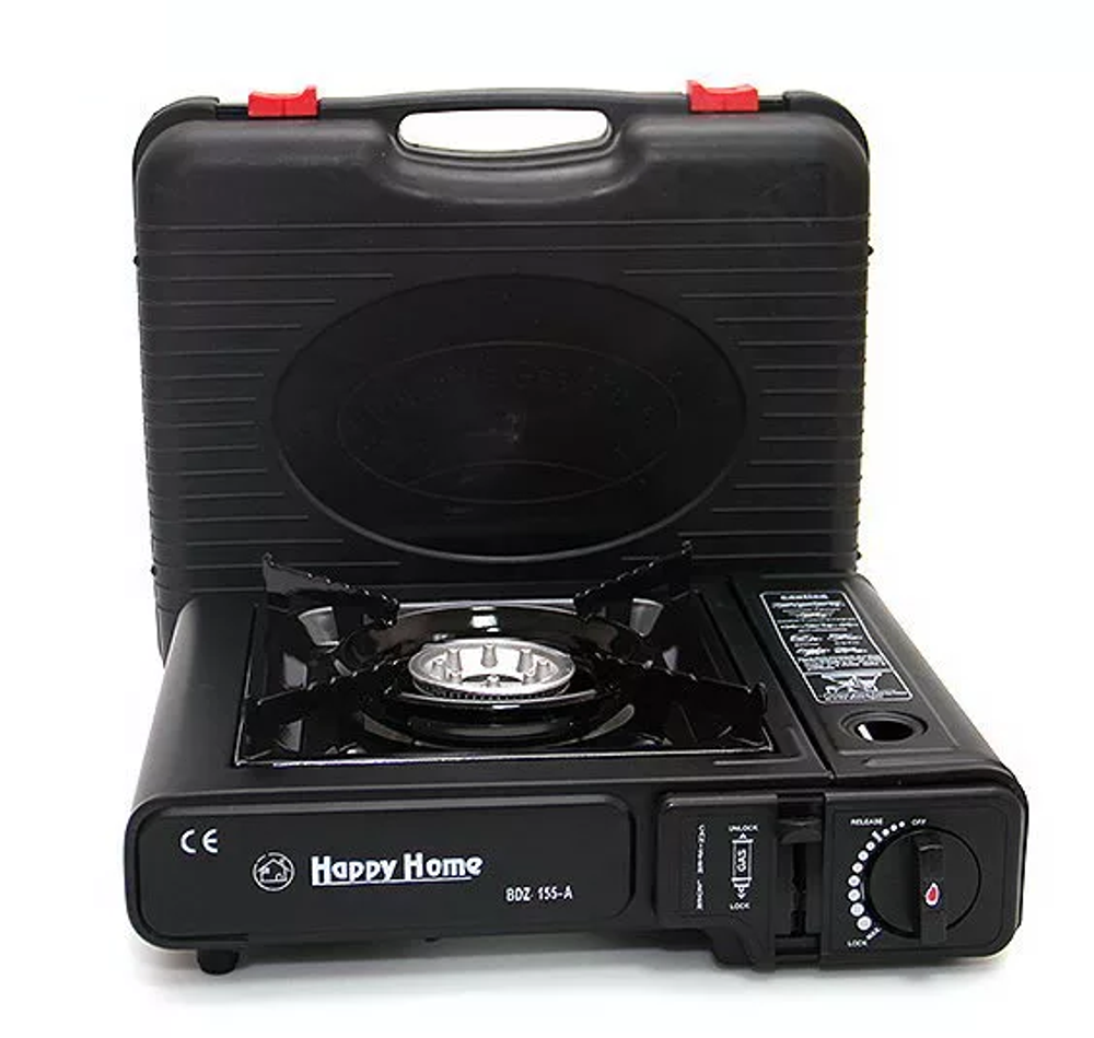 Портативна газова плита Happy Home у кейсі, Похідна піч, Туристична газова плита, Туристична газова плита