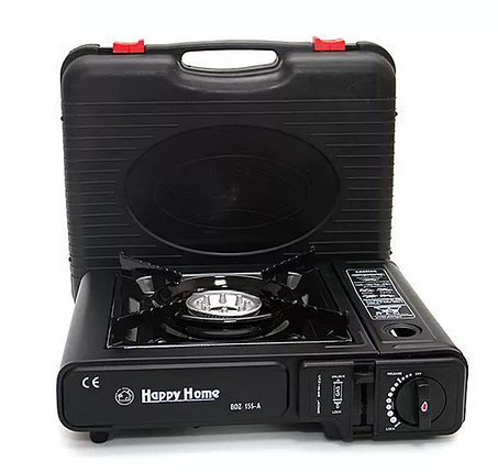 Портативна газова плита Happy Home у кейсі, Похідна піч, Туристична газова плита, Туристична газова плита, фото 1