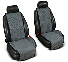 Накидки на передні сидіння з Алькантари універсальні широкі Чохли на сидіння з еко-замші