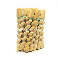 Бігуді-кожушки спіральні дерев'яні короткі для хімічної завивки, малі L = 10.8 см (25 шт./комплект)