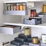 Органайзер Для Зберігання Спецій SPICE RACK , Кухонний органайзер, Баночки для спецій, Навісна полиця, фото 6