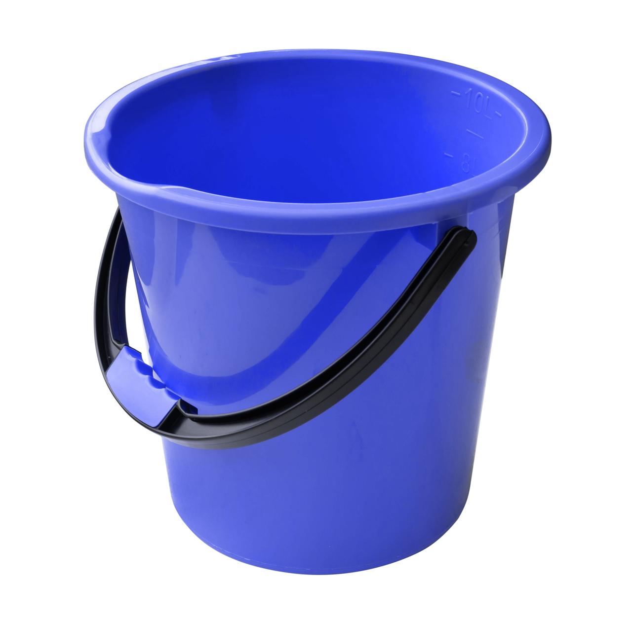 Відро пластикове 10 літрів Комфорт синє Ø 27.5 см h=27 см (Горизонт)
