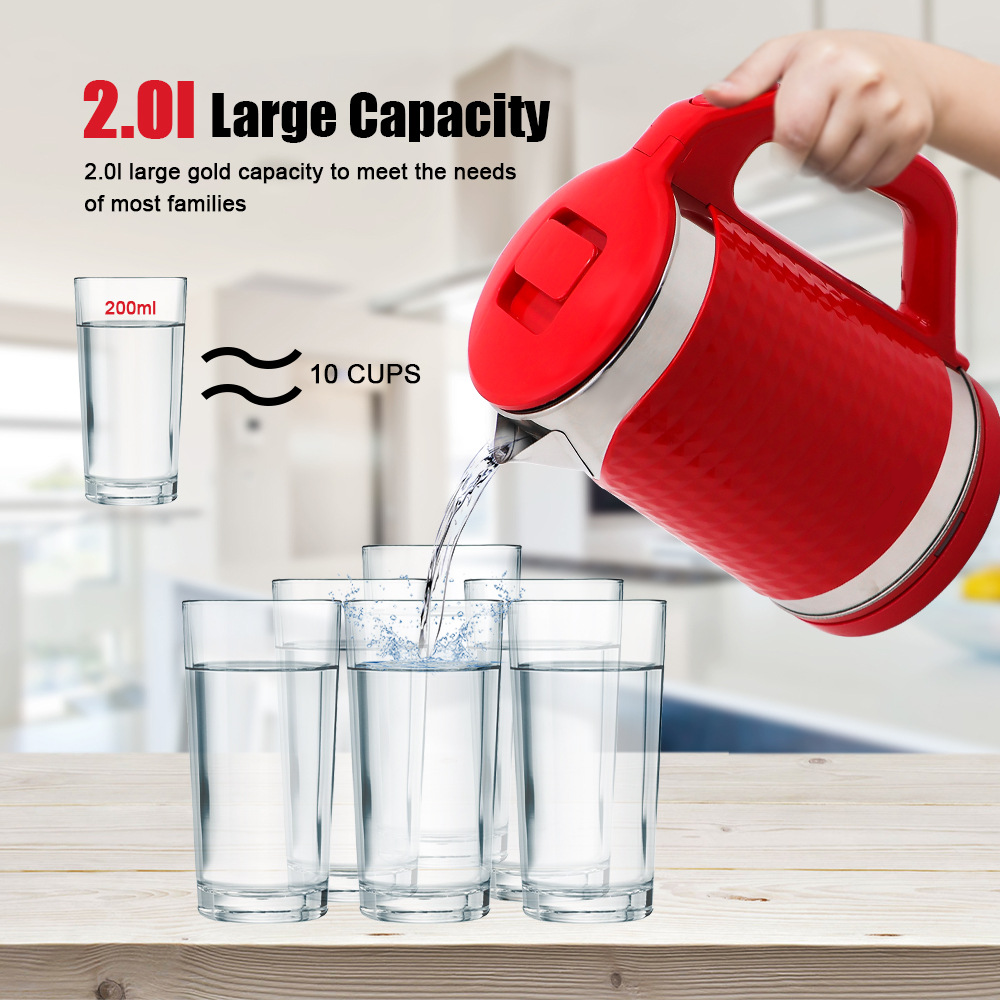 Чайник BT 3118 BITEK 2.2L (Білий, Чорний, Червоний, Бірюза), Електрочайник, Дисковий електричний чайник, фото 1