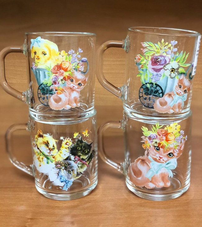 Кухоль Helios Грін Те Кошенята MIX 200 мл (8106/1335), фото 1