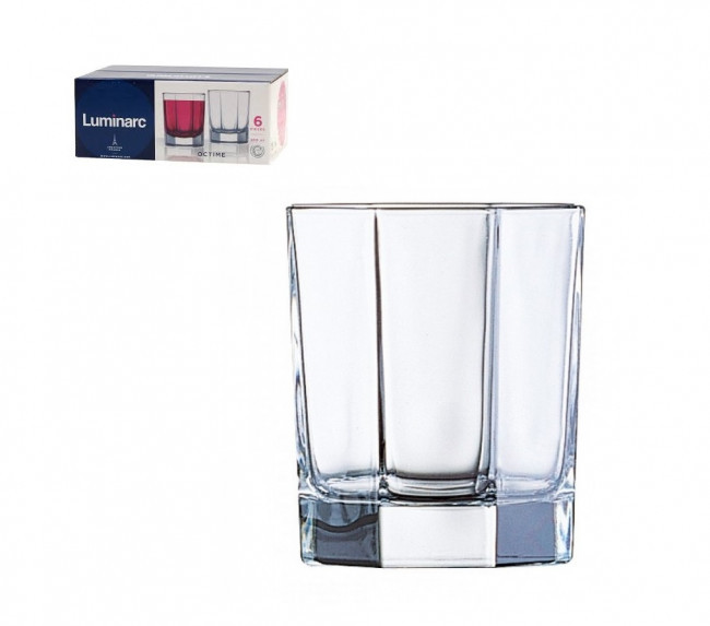 Набір низьких склянок Luminarc Octime 300 мл 6 шт (N0756), фото 1