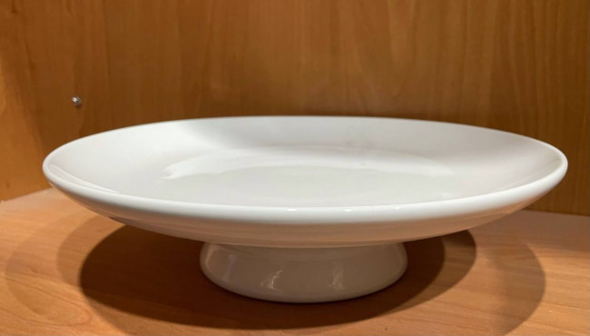 Біла порцелянова тортівниця Helios на ніжці для фруктів 254 мм (HR1457), фото 1