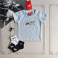 Блакитна футболка Nike для новонародженого 74-80