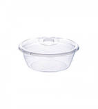 Пластикова кругла миска Helios прозора з кришкою 4,5 л (94017), фото 4