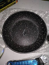 Сковорода з кришкою EDENBERG EB-3345, 22 см (мармур), фото 2